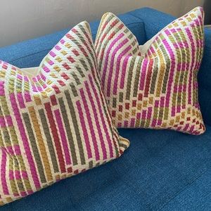 Trina Turk embroidered throw pillows